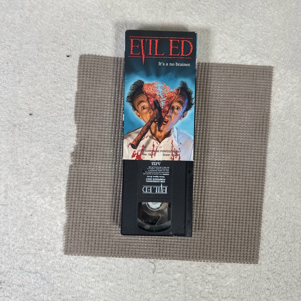 Evil Ed VHS Screener Tape 1995 Horror Comedy Rare Promo A-Pix Good Condition